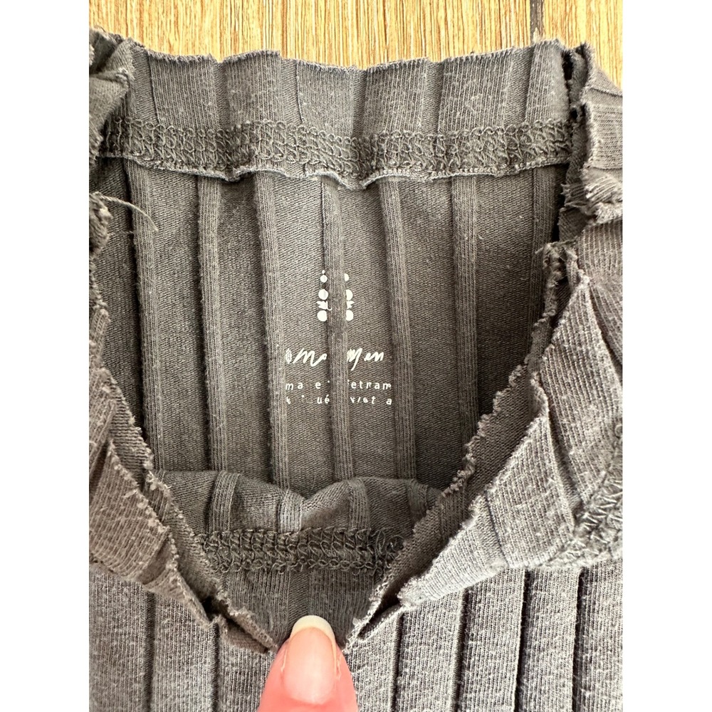 Free People Movement Ribbed High Neck Tank Top Charcoal Gray Sleeveless XS - Picture 3 of 8